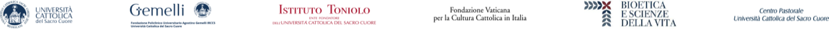 Universit&agrave; Cattolica del Sacro Cuore, Gemelli, Istituto Toniolo, Fondazione Vaticana, Bioetica e Scienze della Vita, Centro Pastorale